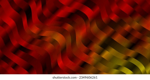 Light Red, Yellow vector pattern with curved lines. Colorful illustration, which consists of curves. Pattern for commercials, ads.