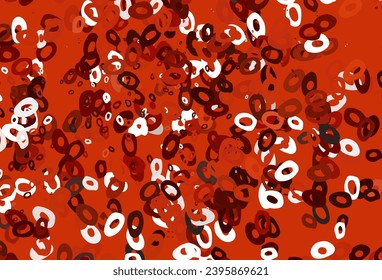 Light Red, Yellow vector pattern with spheres. Illustration with set of shining colorful abstract circles. Pattern for beautiful websites.