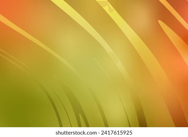 Hellrotes, gelbes Vektormuster mit verbogenen Linien. Farbige geometrische Probe mit Farbverlauf-Linien.  Muster für Ihr Business-Design.