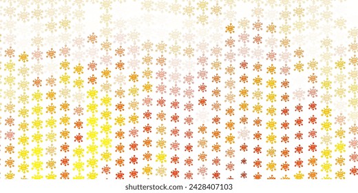 Light Red, Yellow vector pattern with coronavirus elements. Simple design in abstract style with infection forms. Wallpaper for health protection.