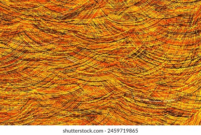 Light Red, Yellow vector pattern with wry lines. Smart illustration in abstract style with gradient lines.  Elegant pattern for a brand book.