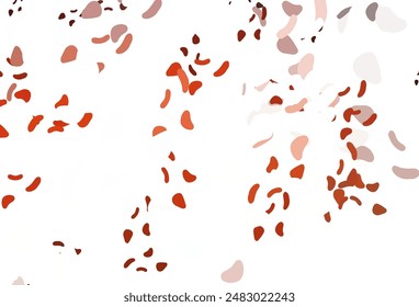 Light red, yellow vector pattern with chaotic shapes. Decorative design in abstract style with random forms. Elegant design for wallpapers.