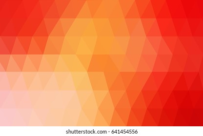 Light Red, Yellow vector Pattern.  triangular template. Geometric sample. Repeating routine with triangle shapes. New texture for your design. Pattern can be used for background.