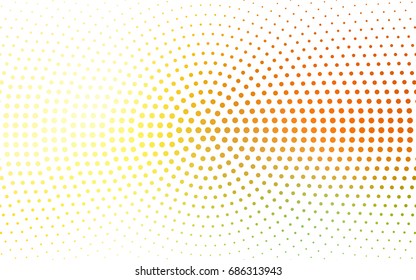 Light Red, Yellow vector pattern of geometric circle shapes. Colorful mosaic banner. Geometric background with colored disks.