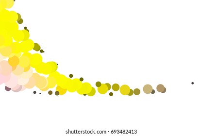 Light Red, Yellow vector red pattern of geometric circles, shapes. Colorful mosaic banner. Geometric background with colored disks.