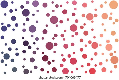 Light Red, Yellow vector pattern of geometric circle shapes. Colorful mosaic banner. Geometric background with colored disks.