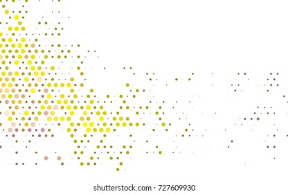Light Red, Yellow vector red pattern of geometric circles, shapes. Colorful mosaic banner. Geometric background with colored disks.