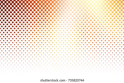 Light Red, Yellow vector red pattern of geometric circles, shapes. Colorful mosaic banner. Geometric background with colored disks.