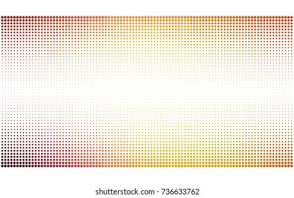 Light Red, Yellow vector pattern of geometric circle shapes. Colorful mosaic banner. Geometric background with colored disks.