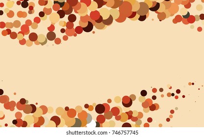 Light Red, Yellow vector red pattern of geometric circles, shapes. Colorful mosaic banner. Geometric background with colored disks.