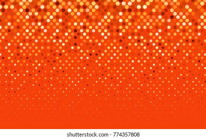 Light Red, Yellow vector red pattern of geometric circles, shapes. Colorful mosaic banner. Geometric background with colored disks.