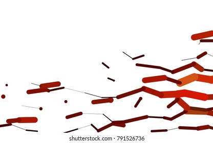 Light Red, Yellow vector pattern with rounded lines. Blurred decorative design in simple style with lines. Smart design for your business advert.