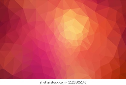 Light Red, Yellow vector polygon abstract backdrop. Colorful illustration in abstract style with triangles. Brand new style for your business design.