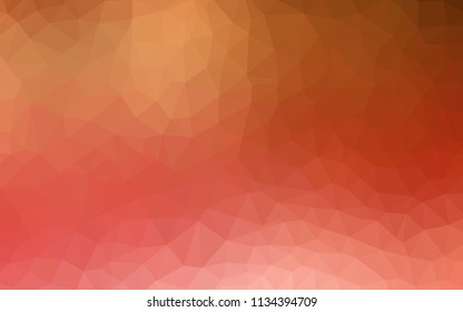 Light Red, Yellow vector polygon abstract layout. Creative geometric illustration in Origami style with gradient. A new texture for your web site.