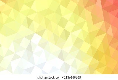 Light Red, Yellow vector polygon abstract layout. Colorful illustration in abstract style with triangles. Completely new template for your banner.