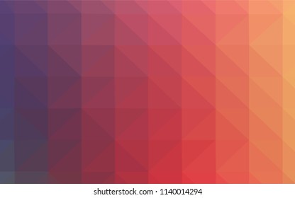 Light Red, Yellow vector polygon abstract background. Colorful abstract illustration with triangles. Best triangular design for your business.