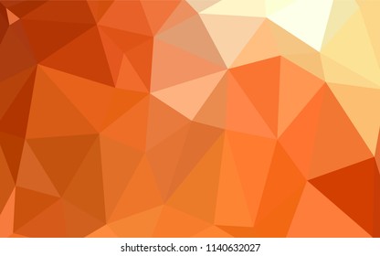 Light Red, Yellow vector polygon abstract background. Modern geometrical abstract illustration with gradient. Brand-new style for your business design.