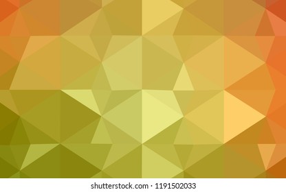 Light Red, Yellow vector polygon abstract backdrop. Creative geometric illustration in Origami style with gradient. Brand new style for your business design.
