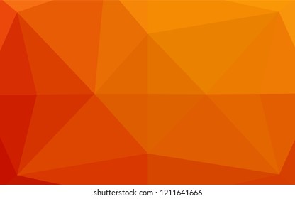 Light Red, Yellow vector polygon abstract backdrop. A completely new color illustration in a vague style. The textured pattern can be used for background.