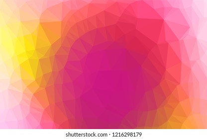 Light Red, Yellow vector polygon abstract background. Brand new colored illustration in blurry style with gradient. The template can be used as a background for cell phones.