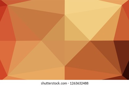 Light Red, Yellow vector polygon abstract layout. Triangular geometric sample with gradient.  The template can be used as a background for cell phones.