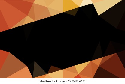 Light Red, Yellow vector polygon abstract backdrop. Colorful illustration in abstract style with gradient. The best triangular design for your business.