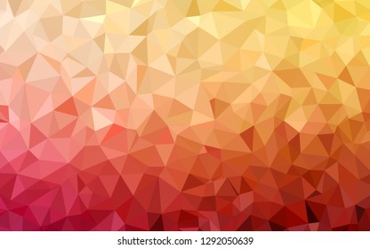 Light Red, Yellow vector polygon abstract background. A sample with polygonal shapes. Completely new template for your banner.