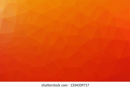 Light Red, Yellow vector polygon abstract layout. A sample with polygonal shapes. Textured pattern for background.