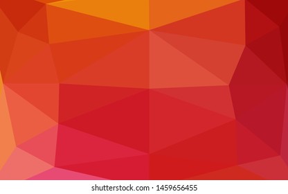 Light Red, Yellow vector polygon abstract background. Brand new colorful illustration in with gradient. Completely new design for your business.