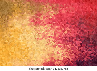 Light Red, Yellow vector polygon abstract background. Shining colorful illustration with triangles. Polygonal design for your web site.