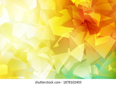 Light Red, Yellow vector polygon abstract background. Creative illustration in halftone style with triangles. Textured pattern for your backgrounds.