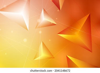 Light Red, Yellow vector polygon abstract backdrop. Colorful abstract illustration with triangles. Pattern for a brand book's backdrop.
