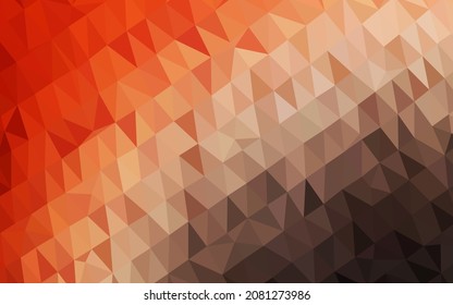 Light Red, Yellow vector polygon abstract background. Shining illustration, which consist of triangles. New texture for your design.