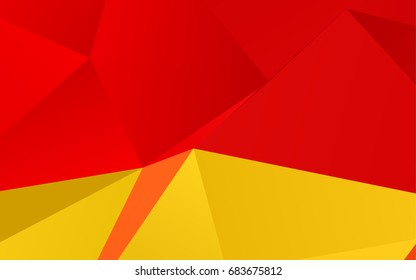 Light Red, Yellow vector polygon abstract background. Glitter abstract illustration with an elegant design. The elegant pattern can be used as part of a brand book.