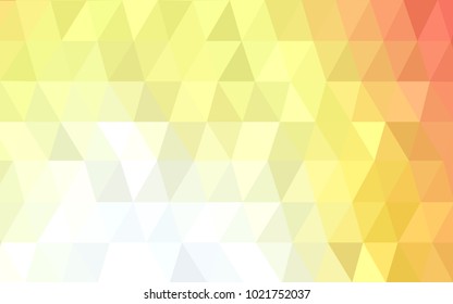 Light Red, Yellow vector polygonal illustration, which consist of triangles. Triangular pattern for your business design. Geometric background in Origami style with gradient. 