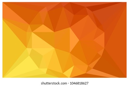 Light Red, Yellow vector polygonal illustration, which consist of triangles with a gemstone in center. Triangular design of a huge diamond for your business. Creative geometric background of gems.