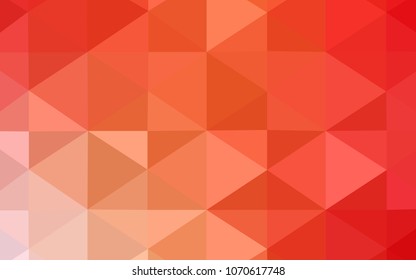Light Red, Yellow vector polygonal background. Creative geometric illustration in Origami style with gradient. A completely new template for your business design.