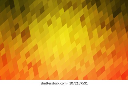 Light Red, Yellow vector polygonal illustration consisting of rectangles. Rectangular design for your business. Creative geometric background in origami style with gradient.