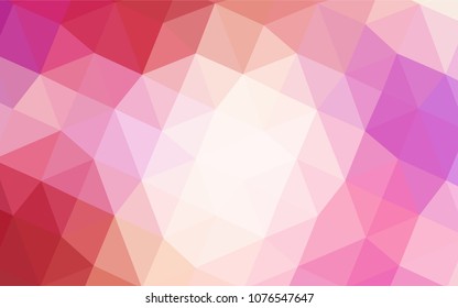 Light Red, Yellow vector polygonal pattern. Triangular geometric sample with gradient.  Brand-new style for your business design.