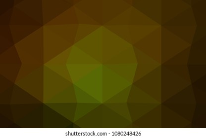 Light Red, Yellow vector polygonal pattern. Triangular geometric sample with gradient.  The best triangular design for your business.