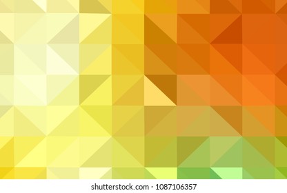 Light Red, Yellow vector polygonal background. Creative illustration in halftone style with triangles. Brand new style for your business design.