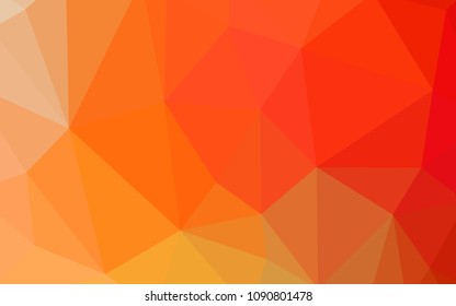 Light Red, Yellow vector polygonal background. A completely new color illustration in a polygonal style. Pattern for a brand book's backdrop.