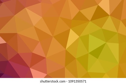Light Red, Yellow vector polygonal background. A completely new color illustration in a polygonal style. Pattern for a brand book's backdrop.