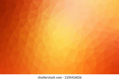 Light Red, Yellow vector polygonal background. Creative illustration in halftone style with triangles. Completely new template for your banner.