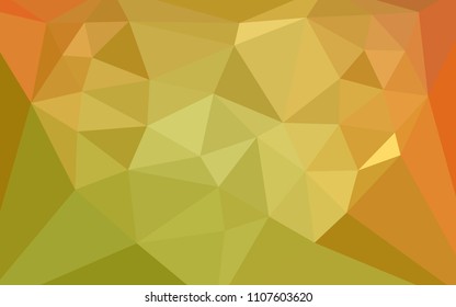 Light Red, Yellow vector polygonal pattern with a heart in a centre. Polygonal illustration, which consists of triangles. Template for cell phone's backgrounds.
