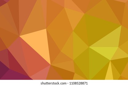 Light Red, Yellow vector polygonal template. Glitter abstract illustration with an elegant triangles. Template for cell phone's backgrounds.