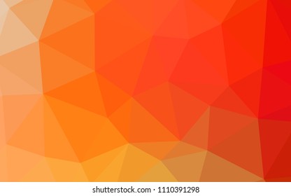 Light Red, Yellow vector polygonal pattern. Modern abstract illustration with triangles. Template for cell phone's backgrounds.