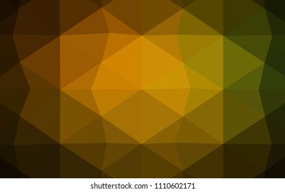 Light Red, Yellow vector polygonal template. Creative illustration in halftone style with gradient. Brand-new design for your business.