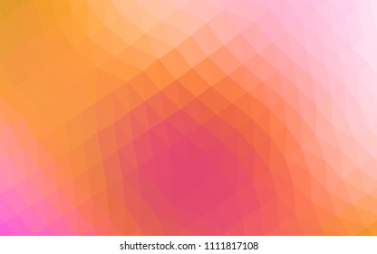 Light Red, Yellow vector polygonal template. A sample with polygonal shapes. The best triangular design for your business.