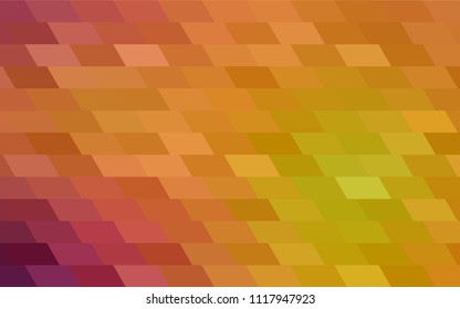 Light Red, Yellow vector polygonal illustration consisting of rectangles. Rectangular design for your business. Creative geometric background in origami style with gradient.